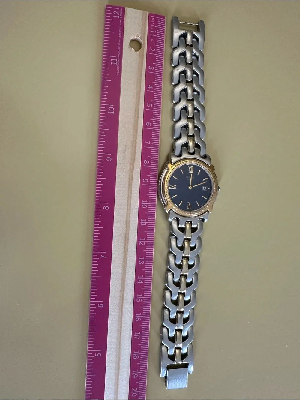 Pulsar Two-Tone Gold & Silver Men’s Watch with Blue Dial